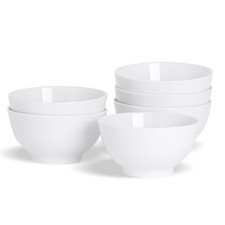 6x Classic White Rice Bowls