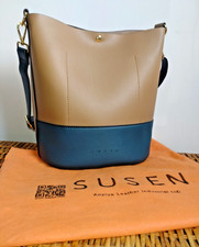 SUSEN Vegan Leather Bucket Bag
