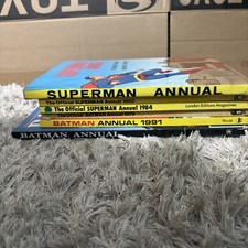 6 x Batman And Superman Superhero Annual DC Hardback Books Bundle Vintage
