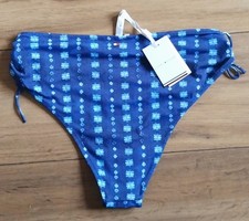 BNWT Tommy Hilfiger Women's Blue Shibori High Waist Bikini Bottoms - Size Medium
