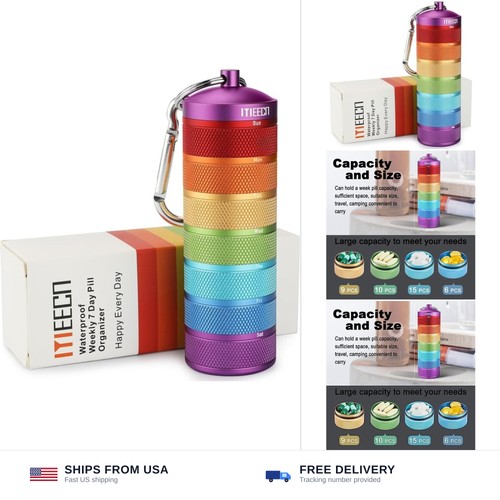 Weekly metal pill organizer - weekly,