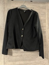 Boohoo PLUS KNITTED GOLD BUTTON CARDIGAN Brand New Uk 16 Black