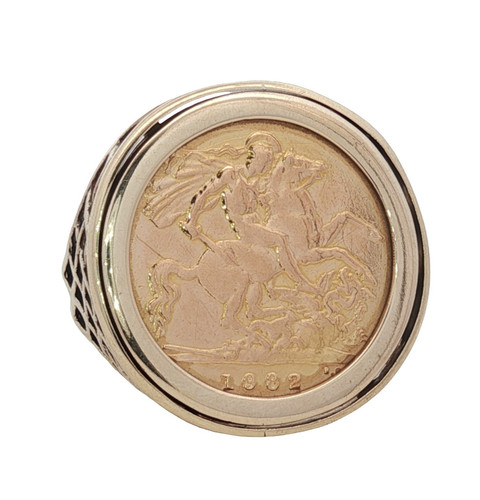 1982 half sovereign coin ring - 1982,