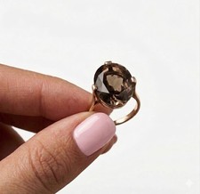 Smoky Quartz Statement Ring