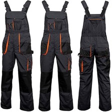 Bib and Brace Overalls Men Work Trousers  Dungarees Size 48