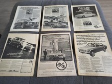 Alfa Romeo Alfetta 1750GTV Spider Set 6 * Vintage A4 Page UK Advertisments