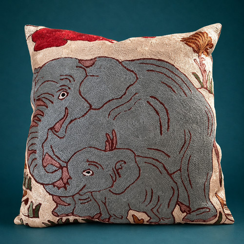 Elephant cushion cover - elephant,