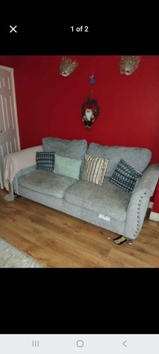 Scs grey fabric upholstered - scs,