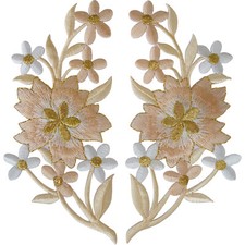 Pair of Flower Patches Iron