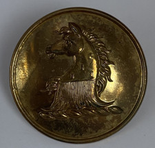 Antique Armorial Family Horse-Head Livery Buttons Set 6 Brass Gilded Buttons