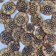 Round Gold Button Shank Sewing