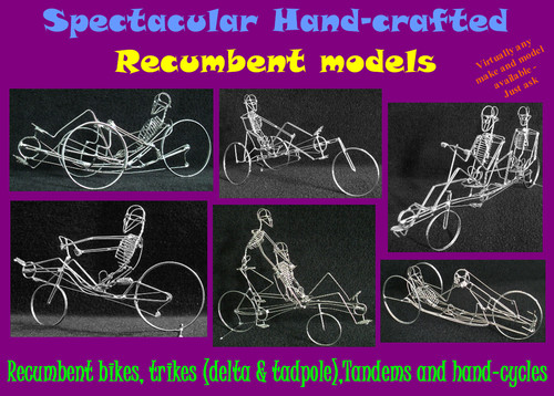 Handmade wire recumbent - recumbent, cycles