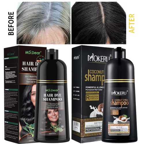 500ml hair dye shampoo - hair, natural