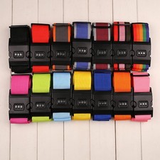Adjustable 3 Digit Combination Luggage Suitcase Straps Baggage Tie Down Belt