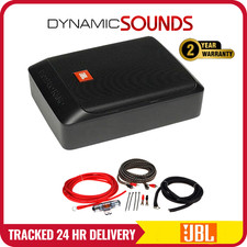 JBL 200 Watt Ultra-Compact Car Audio Under Seat Powered Subwoofer & Wiring Kit