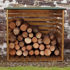 Wooden log store wood - store,