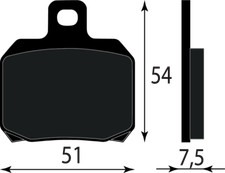 Rear brake pad Kawasaki Ninja