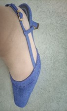 Jacques Vert Purple Sling Back Mid Heel Shoes size 40