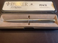 Parker 45 Flighter Stainless Steel Mechanical Pencil In Original Box