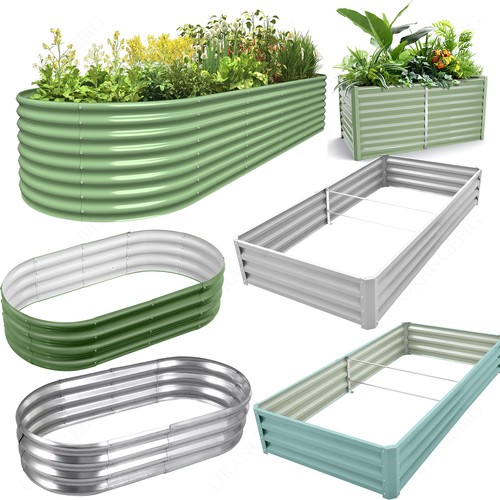 Garden metal raised vegetable - raised,