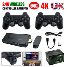 2 Wireless Gamepad 4K HDMI TV Game Stick Console Built-in 64GB 20000+Retro Games