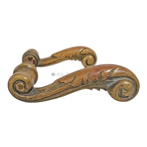 Antique bronze door handle - bronze,