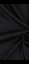 4 METRES GOOD QUALITY DOUBLE KNIT JERSEY PONTE ROMA PLAIN DRESS FABRIC BLACK