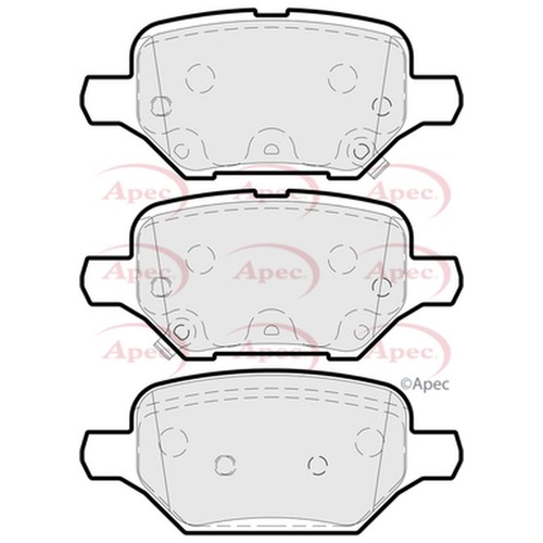 Brake pads set for - set, mokka