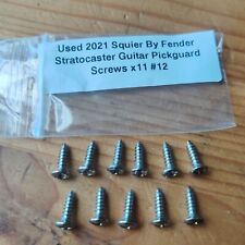 Used 2021 Squier By Fender Stratocaster Pickguard Scratchplate Screws x11 #12