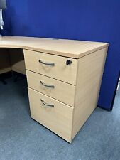 Mobile 3 Drawers Filing Pedestal Cabinets File Chest Storage Wooden Lockable