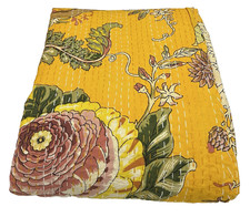 Indian kantha quilt bedspread - indian,