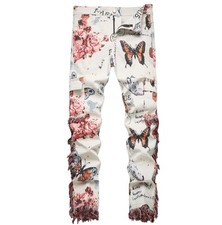Men's White Cotton Butterfly