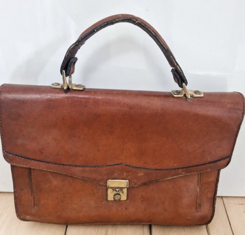 Vintage leather briefcase - vintage,