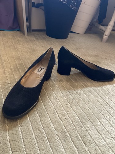 Vintage 1990s black suede - 1990s,