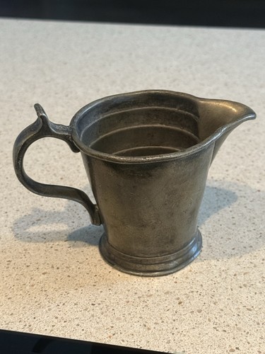 Antique pewter measuring jug - antique,