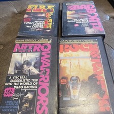 Main Event Video Nitro Funny Cars, Drag Racing, And Bad Boats -Set Of 4 VHS