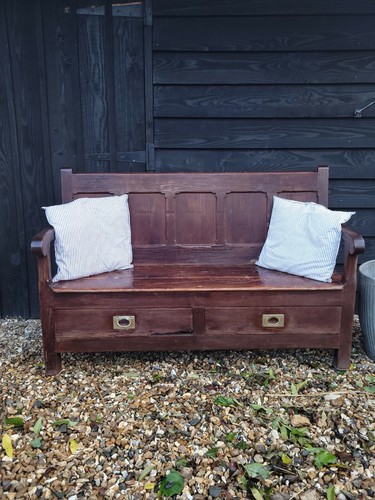 Super antique pine - a, settle
