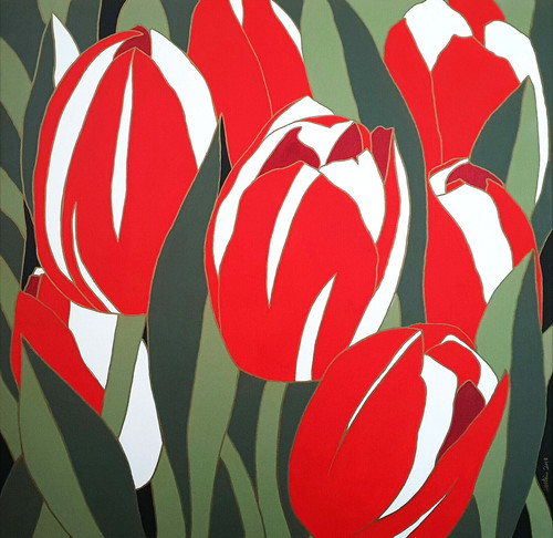 Modern large acrylic flower - modern,