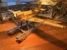 1963 Meccano Supermarine S6b Schneider Trophy Sea Plane, Clockwork - Vintage -