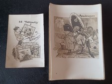 Rare Set of 15x WW1 Comic Military Caricature Cartoon Prints by Raoul Thomen