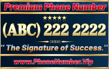 Premium Phone Number , Fancy