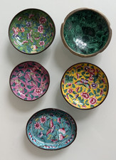 5 x small Chinese enamel