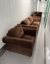 DFS Brown Velvet Sofa Set –