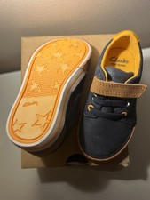 Clarks Baby Boys First Shoes Size 5.5 G Fit New In Box with Box