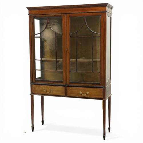 Edwardian mahogany display - mahogany,