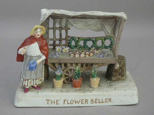 Figure flower seller with - figure,,