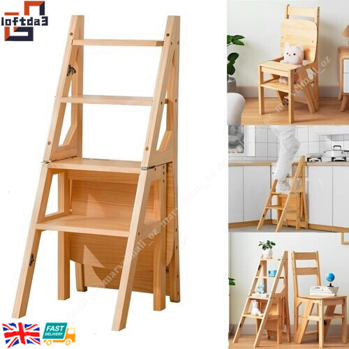 Folding wooden toddler step - wooden,