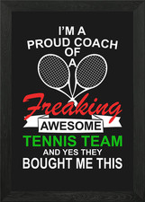 TENNIS COACH GIFT IDEA Framed