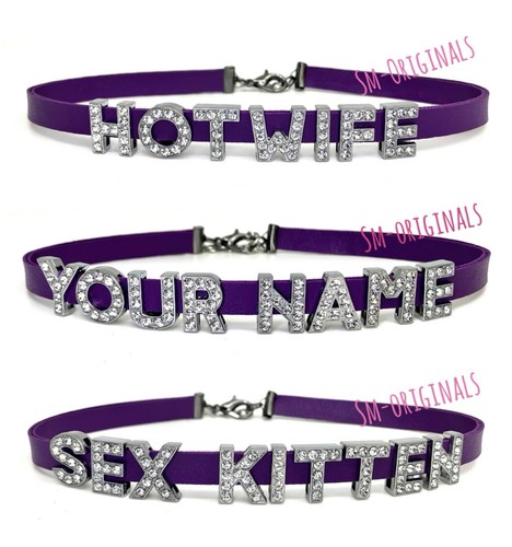 Kitty purple choker necklace - kitty,