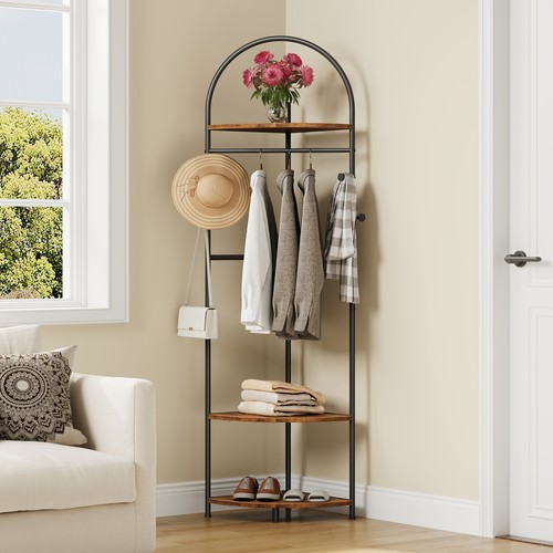 Corner hall tree shoe - corner,